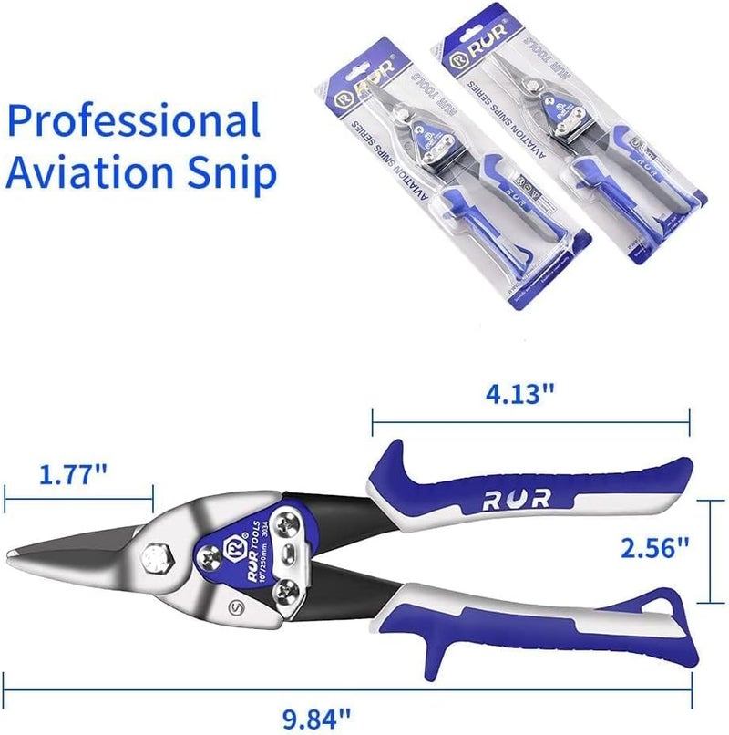vomex 10-Inch Heavy Duty Aviation Tin Snips – Professional Straight Cut Metal Shears for Sheet Metal, Made of Durable Chrome Vanadium Steel for Precision Cutting (10-inch New) - Image 5